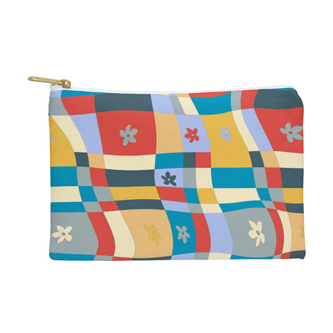 LouBruzzoni Colorful wavy checkerboard Pouch