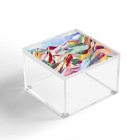 LouBruzzoni Gouache rainbow landscape Acrylic Box