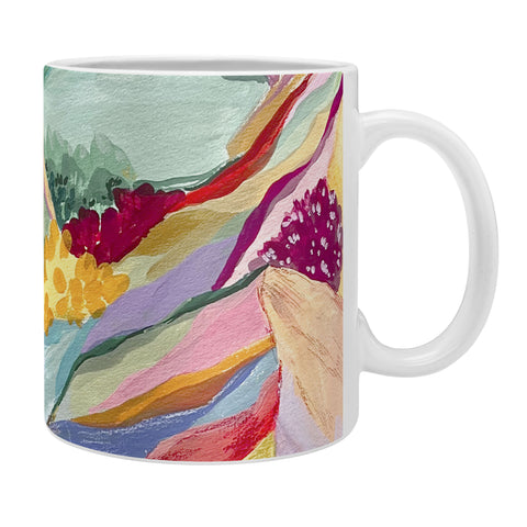 LouBruzzoni Gouache rainbow landscape Coffee Mug