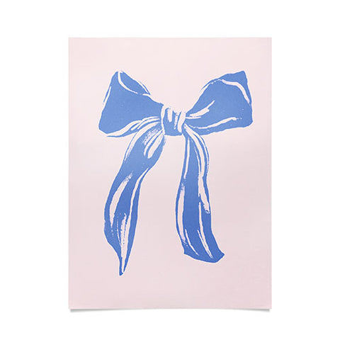 LouBruzzoni Light blue bow Poster