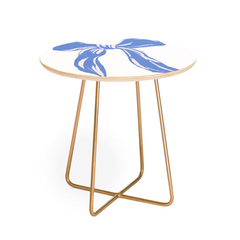 LouBruzzoni Light blue bow Round Side Table