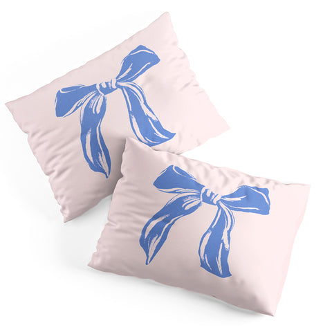 LouBruzzoni Light blue bow Pillow Shams