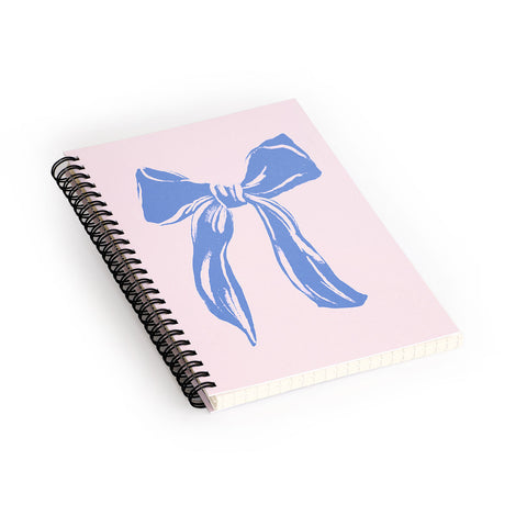 LouBruzzoni Light blue bow Spiral Notebook
