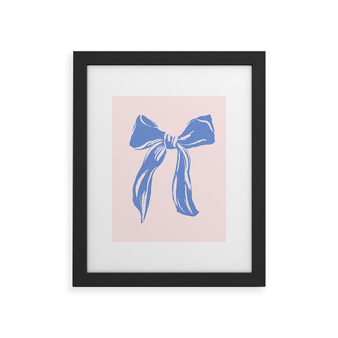 LouBruzzoni Light blue bow Framed Art Print