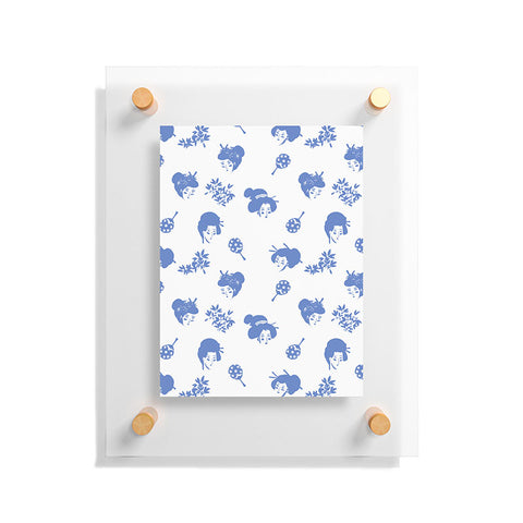 LouBruzzoni Light blue japanese pattern Floating Acrylic Print