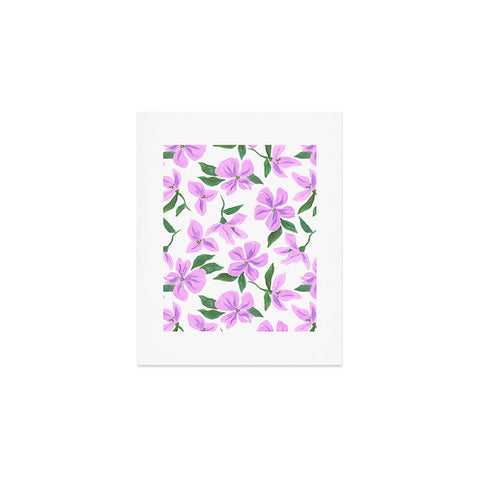 LouBruzzoni Lilac gouache flowers Art Print