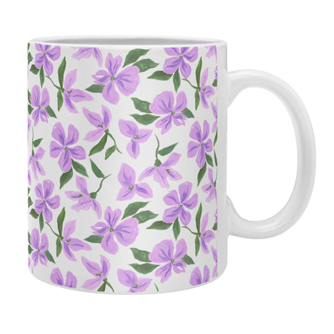 LouBruzzoni Lilac gouache flowers Coffee Mug