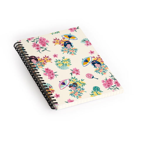 LouBruzzoni Pastel pink oriental pattern Spiral Notebook