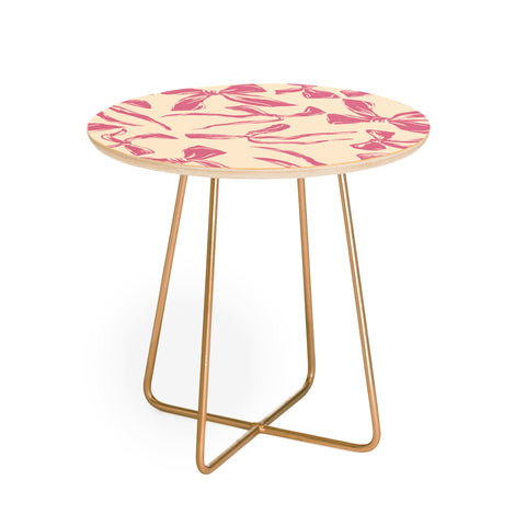 LouBruzzoni Pink bow pattern Round Side Table