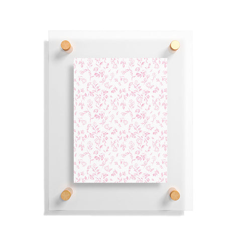 LouBruzzoni Pink romantic wildflowers Floating Acrylic Print