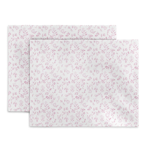 LouBruzzoni Pink romantic wildflowers Placemat