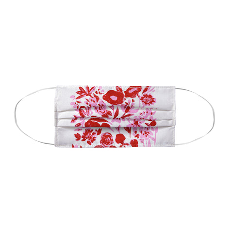 LouBruzzoni Red and pink artsy flowers Face Mask