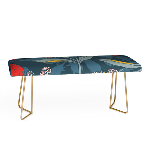 LouBruzzoni Retro floral shapes Bench