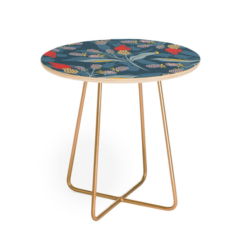 LouBruzzoni Retro floral shapes Round Side Table