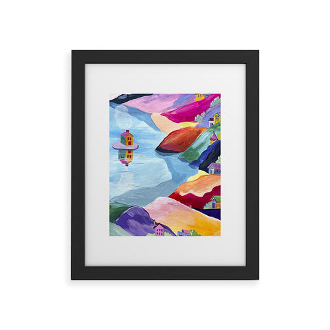 LouBruzzoni Water rainbow landscape Framed Art Print