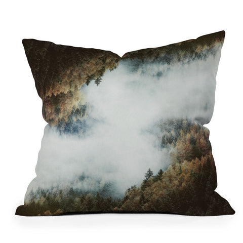 Luke Gram Forest Layers Outdoor Throw Pillow