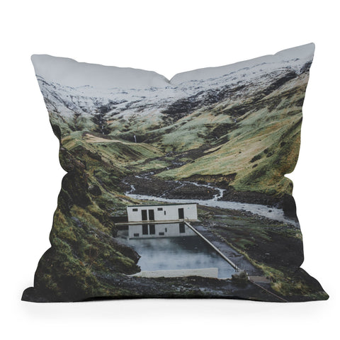 Luke Gram Seljavallalaug Iceland Outdoor Throw Pillow