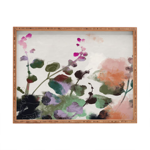 lunetricotee floral abstract summer autumn Rectangular Tray