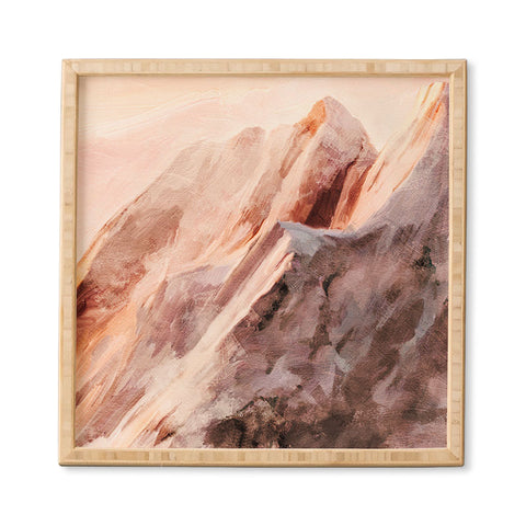lunetricotee snow mountains landscape Framed Wall Art