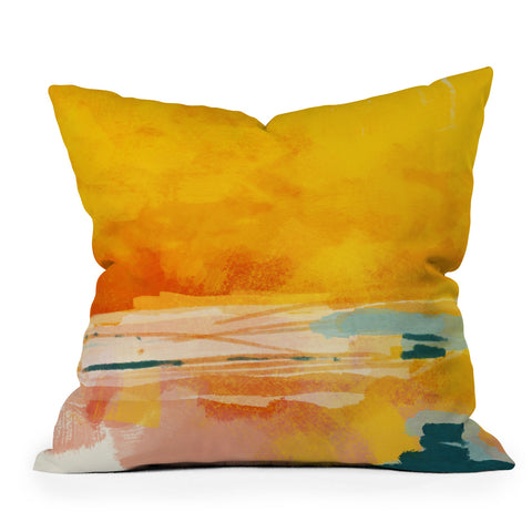 lunetricotee sunny landscape Outdoor Throw Pillow