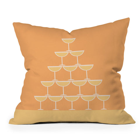 Lyman Creative Co Champagne Tower Outdoor Throw Pillow