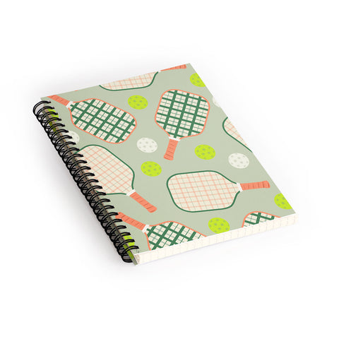 Lyman Creative Co Retro Pickleball Pattern Spiral Notebook