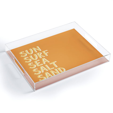 Lyman Creative Co Sun Surf Sea Salt Sand Acrylic Tray
