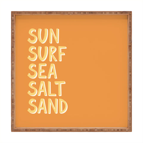 Lyman Creative Co Sun Surf Sea Salt Sand Square Tray