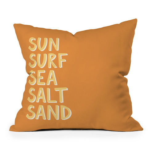 Lyman Creative Co Sun Surf Sea Salt Sand Outdoor Throw Pillow