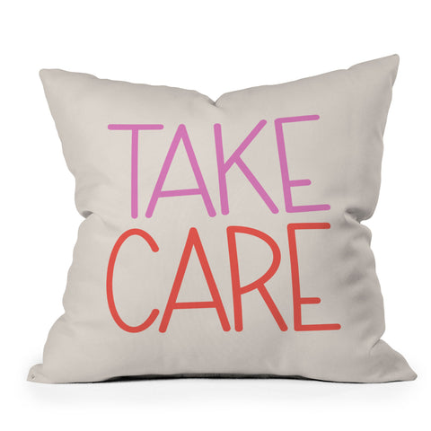 Lyman Creative Co Take Care Outdoor Throw Pillow