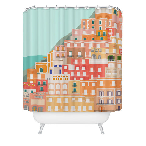 Lyman Creative Co View over the Amalfi Coast Shower Curtain