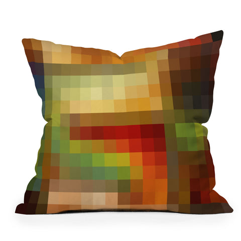 Madart Inc. Maze of Colors Outdoor Throw Pillow