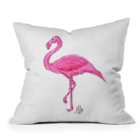 Madart Inc. Pinkest Flamingo Outdoor Throw Pillow