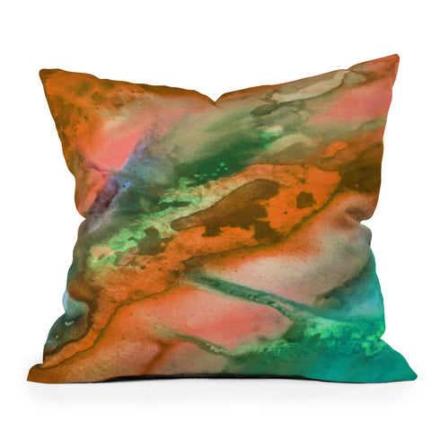 Madart Inc. The Beauty of Color Orange Outdoor Throw Pillow