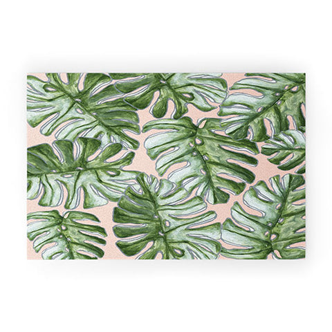 Madart Inc. Tropical Fusion 23 Leaves Welcome Mat