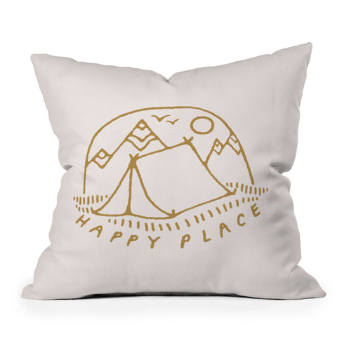 Madeline Kate Martinez happy camper I Outdoor Throw Pillow