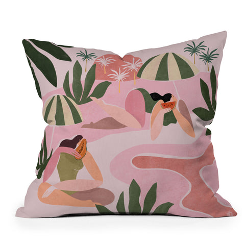 Maggie Stephenson How I will spend the summer Outdoor Throw Pillow