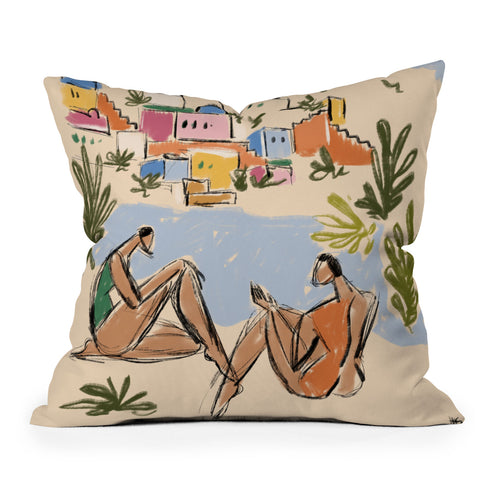 Maggie Stephenson Italian Riviera Outdoor Throw Pillow