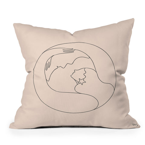 Maggie Stephenson Moon lover Outdoor Throw Pillow