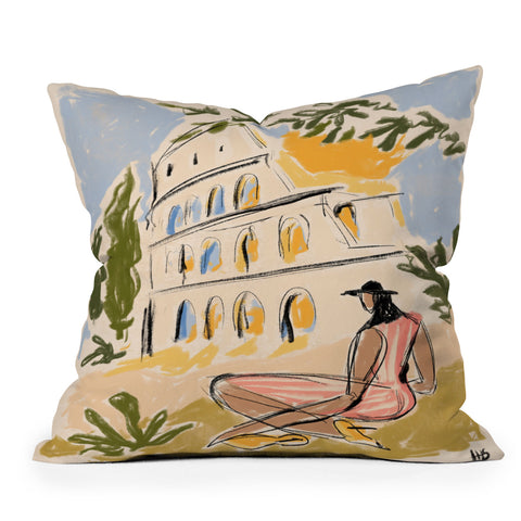 Maggie Stephenson When in Rome I Outdoor Throw Pillow