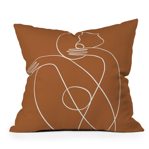 Maggie Stephenson You are doing great rust Outdoor Throw Pillow