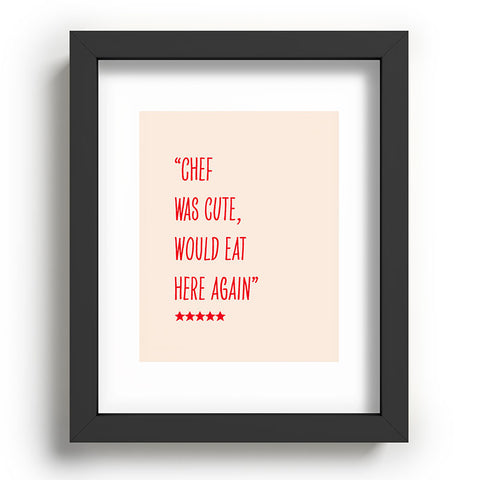 Mambo Art Studio Chef Was Quote Review Recessed Framing Rectangle
