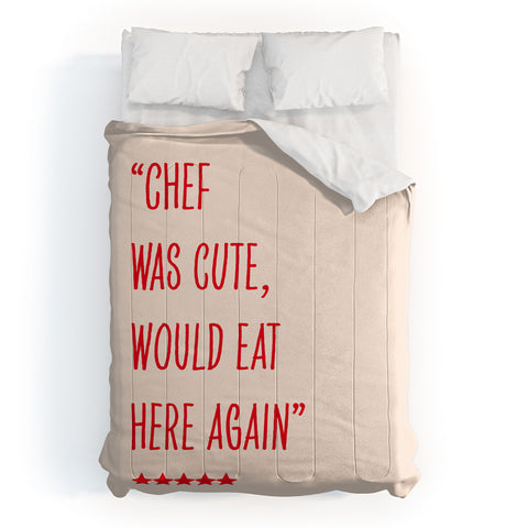 Mambo Art Studio Chef Was Quote Review Comforter