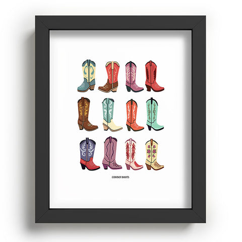 Mambo Art Studio Cowboy Boots Poster Recessed Framing Rectangle