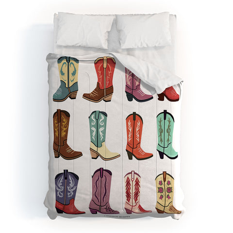 Mambo Art Studio Cowboy Boots Poster Comforter