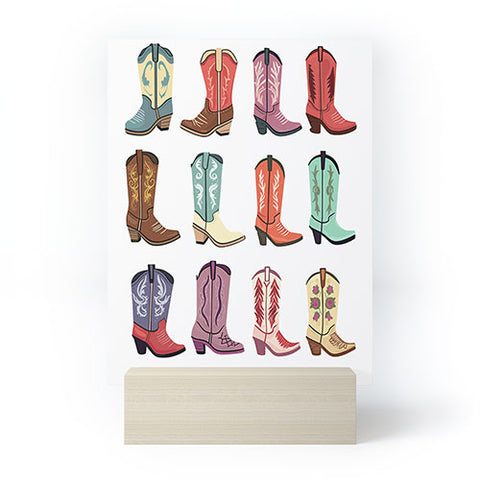 Mambo Art Studio Cowboy Boots Poster Mini Art Print