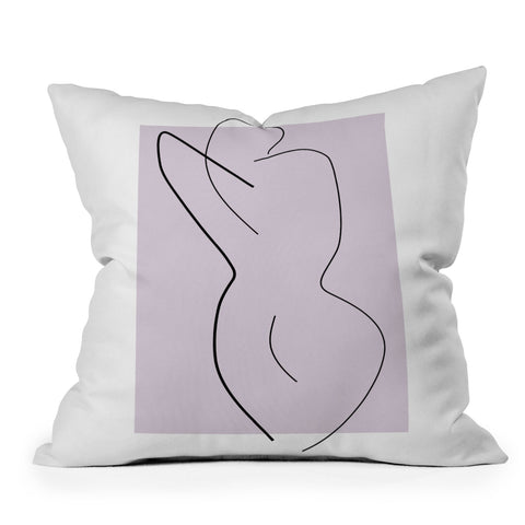 Mambo Art Studio Curves Number 3 Outdoor Throw Pillow