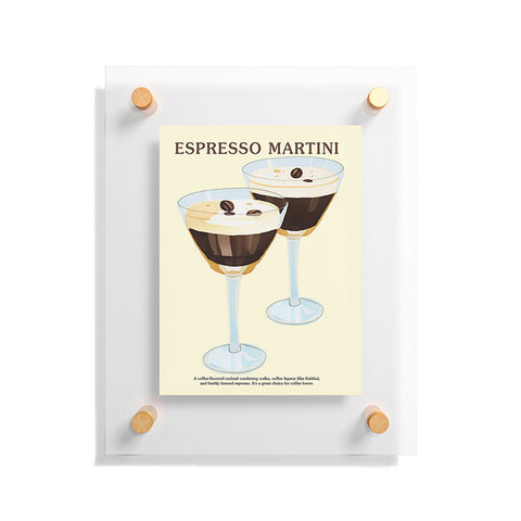 Mambo Art Studio Espresso Martini Drink Floating Acrylic Print