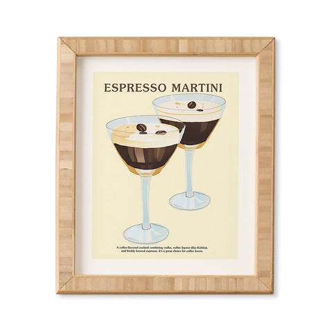 Mambo Art Studio Espresso Martini Drink Framed Wall Art