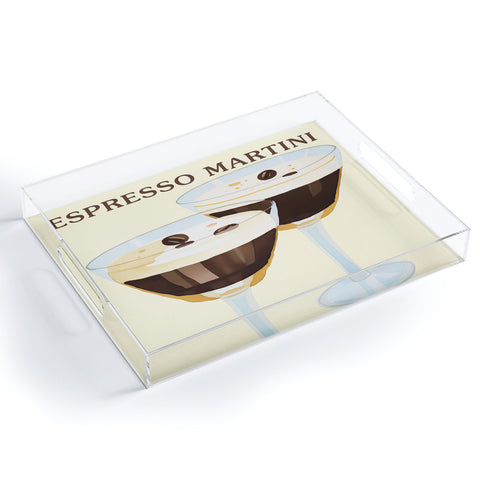 Mambo Art Studio Espresso Martini Drink Acrylic Tray